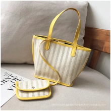 2021 New Handbags Fashion Women′s Bag Large Capacity Soft Casual Straw Tote Simple Designer Female Shopping Bags